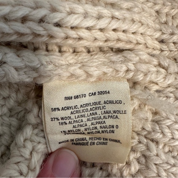 Anthropologie Moth Cozy Cream Cable Knit Sweater - Picture 9 of 15